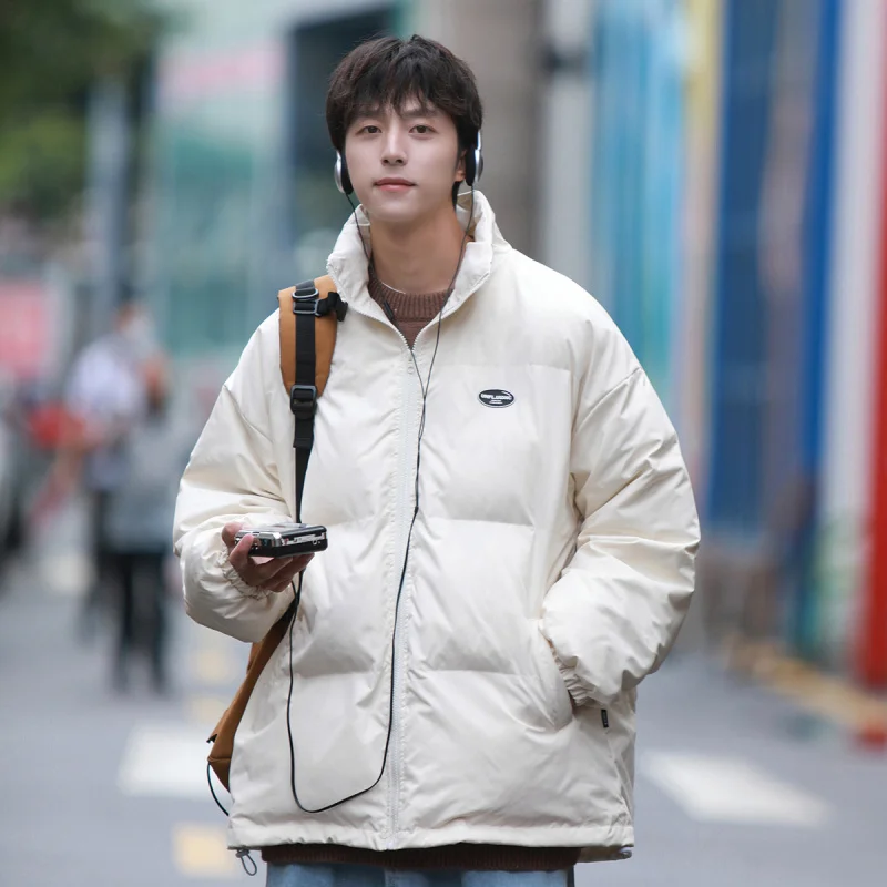 Рисунок 4 - Свободная Мужская куртка-пуховик с воротником-стойкой