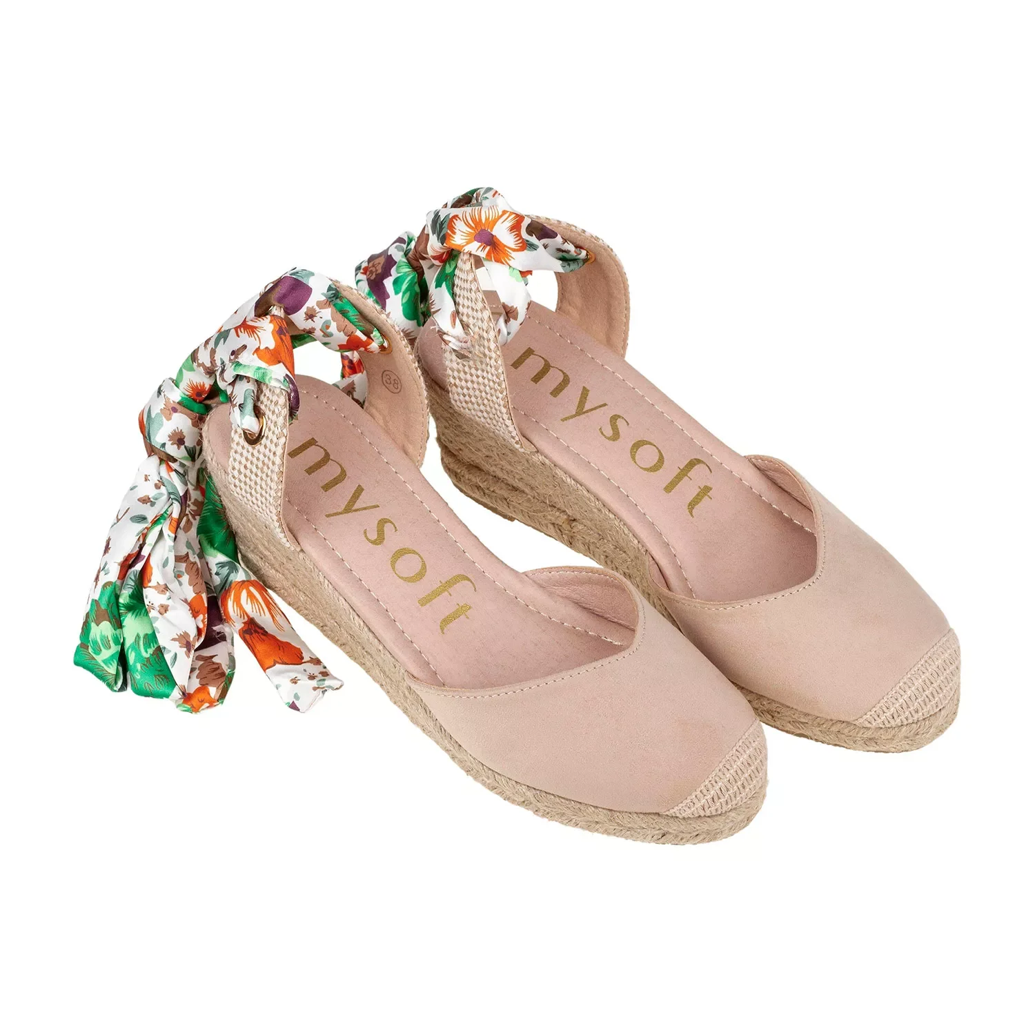 

NEW 2023 Esparto wedges women, model 22115 Color Beige, vegan and Eco friendly footwear, Esparto footwear, espadrille women leg