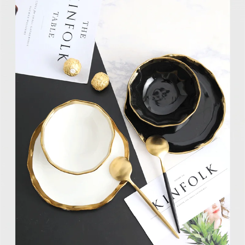 Роскошная кухонная тарелка в скандинавском стиле декоративный поднос набор