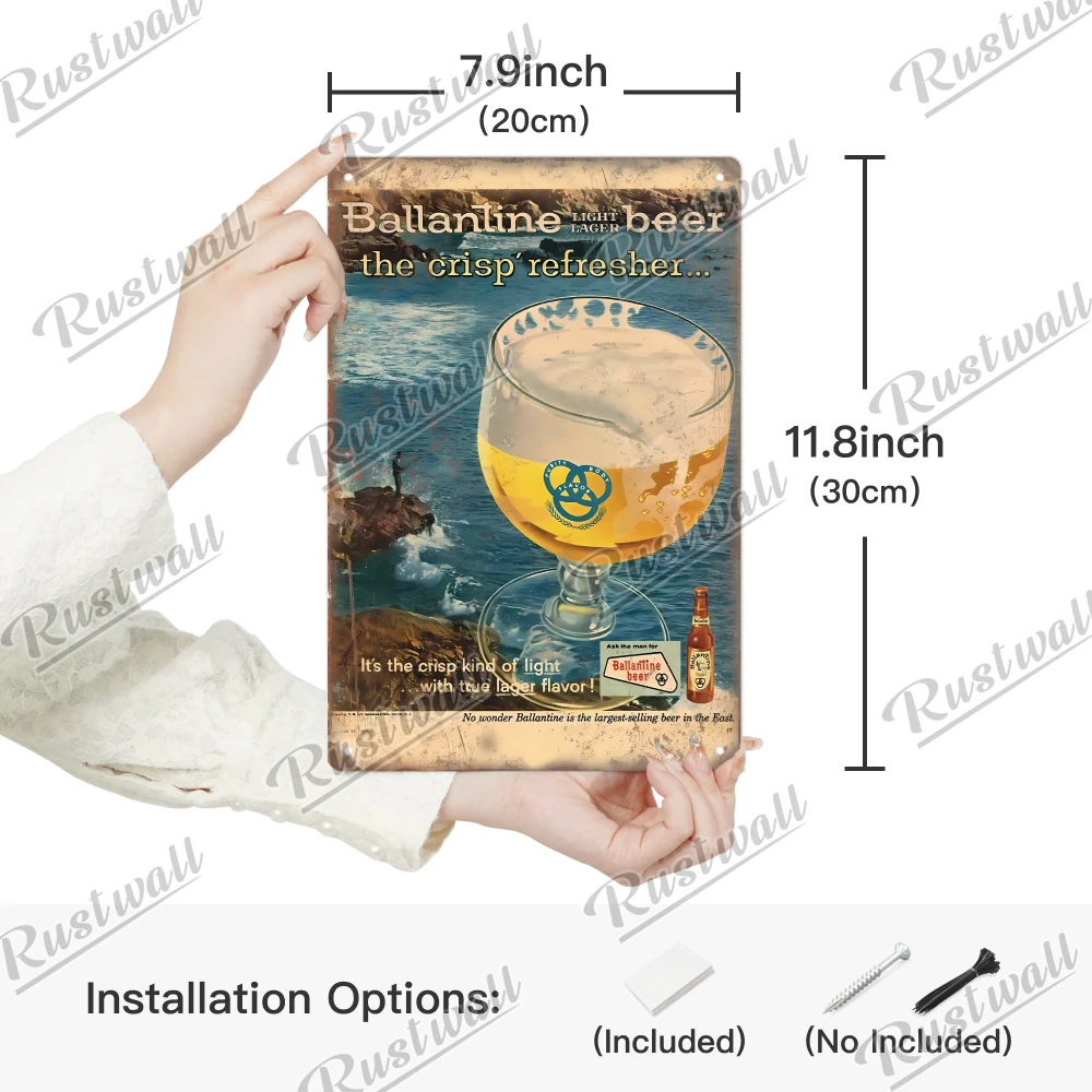 Фото стены ржавчины для любителей пива табличка в винтажном стиле бара и паба 7