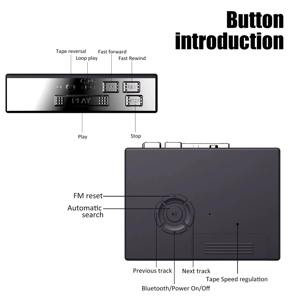Мини-ретро fm-радио портативный Bluetooth 5 0 кассетный плеер Карманный классический