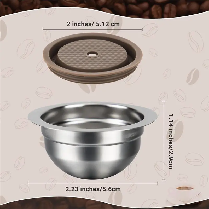 【PLAISIR】Многоразовые капсулы 80 мл из нержавеющей стали для кофемашин Nespresso Vertuo PlusNext (art.: 3920d9092f366) - 3920d9092f366