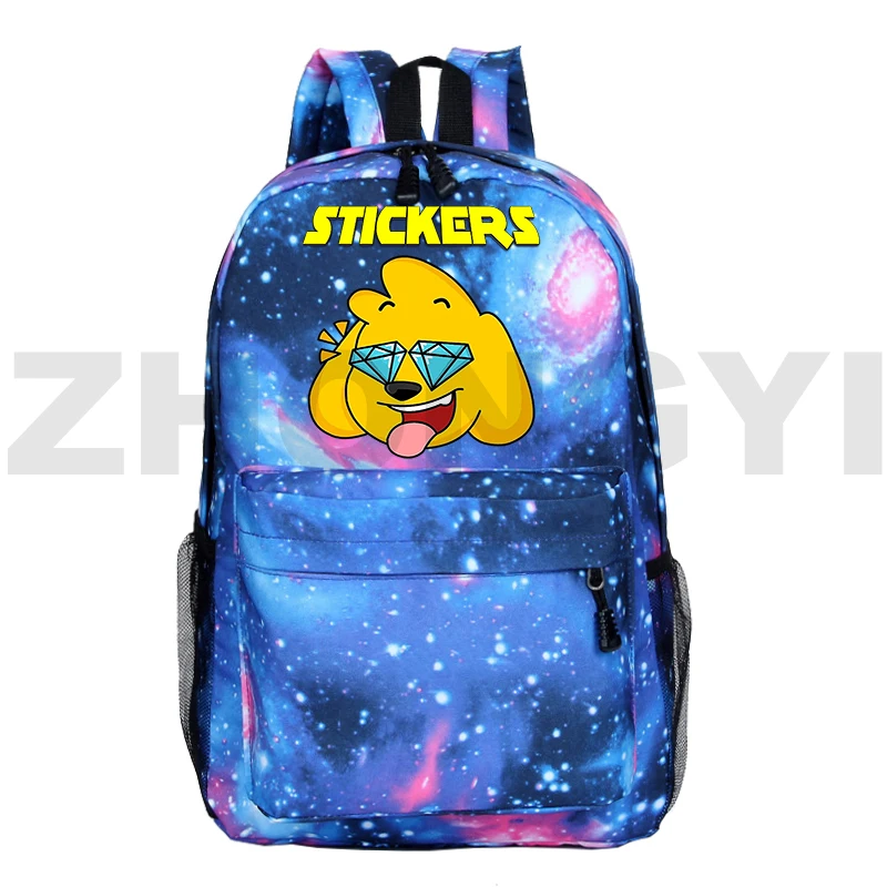 

New Sky Blue Mikecrack Backpacks Compadretes Anime Canvas Schoolbags Fashion Cartoon Los Compas Men Women Packbag Kids Bookbag