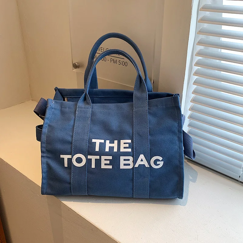 Canvas Tote Women Shoulder Bag Cloth Shopper Bags for Women 2023 Letter Printing Shoulder Crossbody Bag Women Handbag