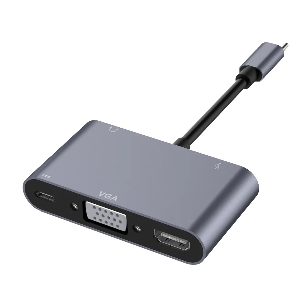 Адаптер док-станции с портом USB Type-C Thunderbolt 3 совместимый HDMI разъем VGA 5 мм USB3.0 PD