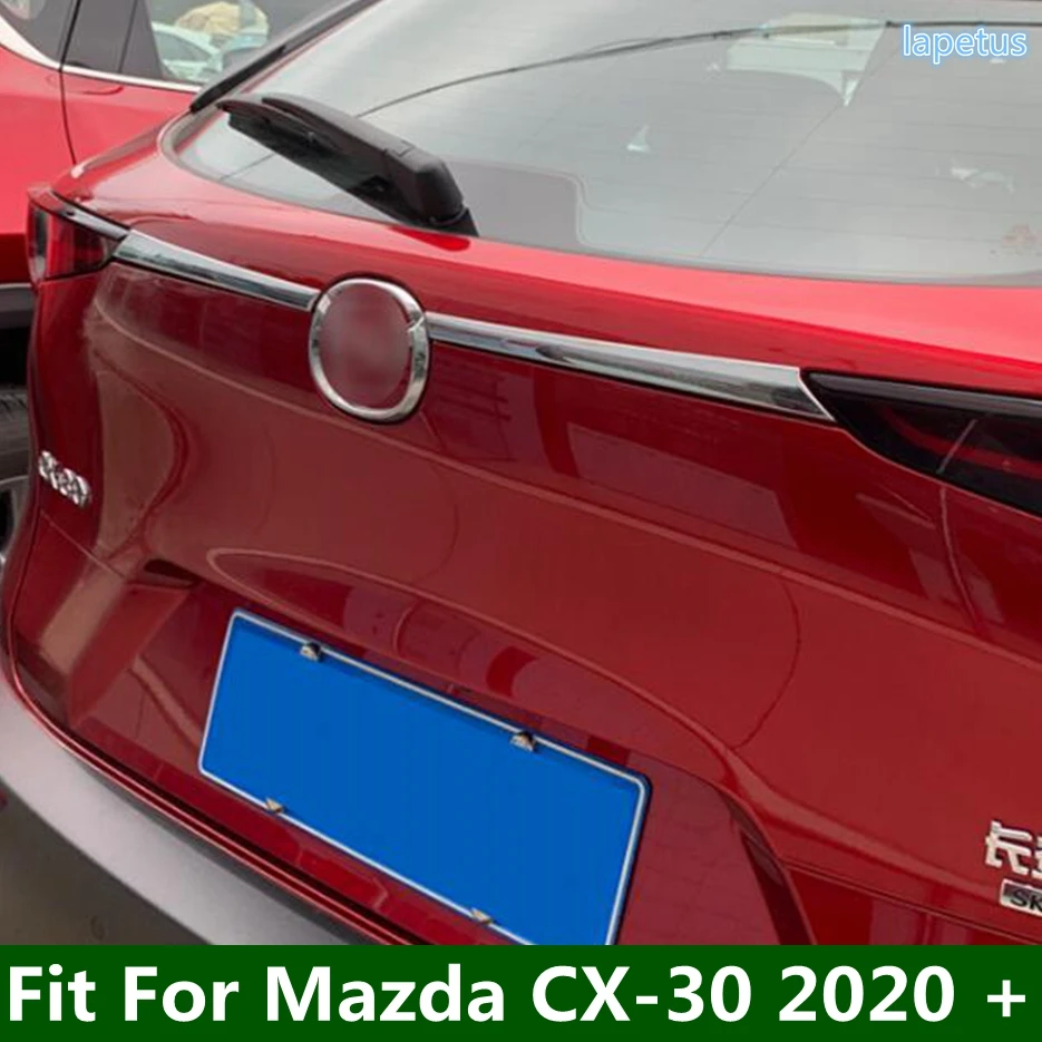 

Exterior Parts Fit For Mazda CX-30 2020 - 2022 Rear Trunk Lid Cover Trim Tailgate Strip Back Door Boot Garnish Accessories 2PCS