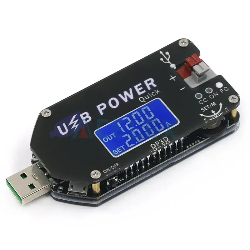 ZK-DP3D Преобразователь постоянного тока с ЧПУ USB TYEPE-C CC CV 1-30 В 2A 15 Вт Модуль питания