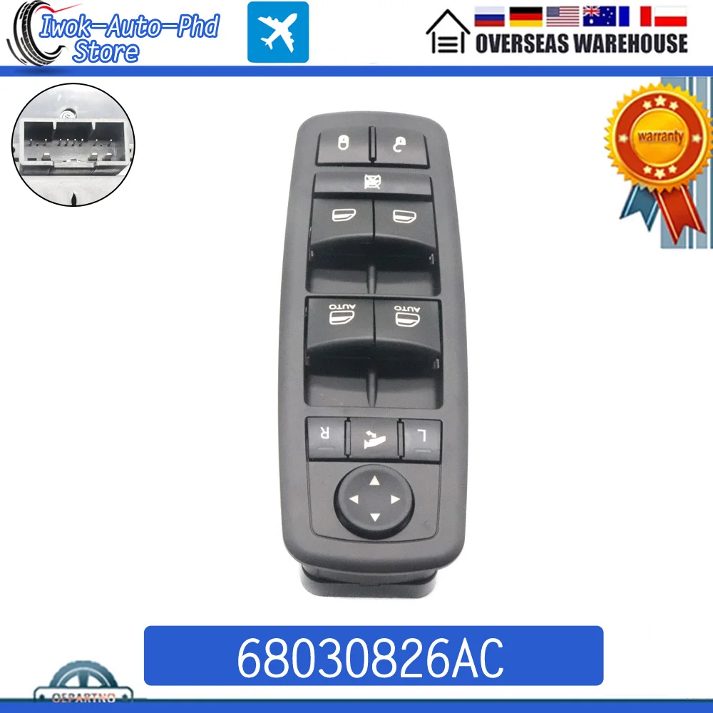 68030826AC передняя левая Главная Кнопка управления окном питания для Jeep Grand Cherokee