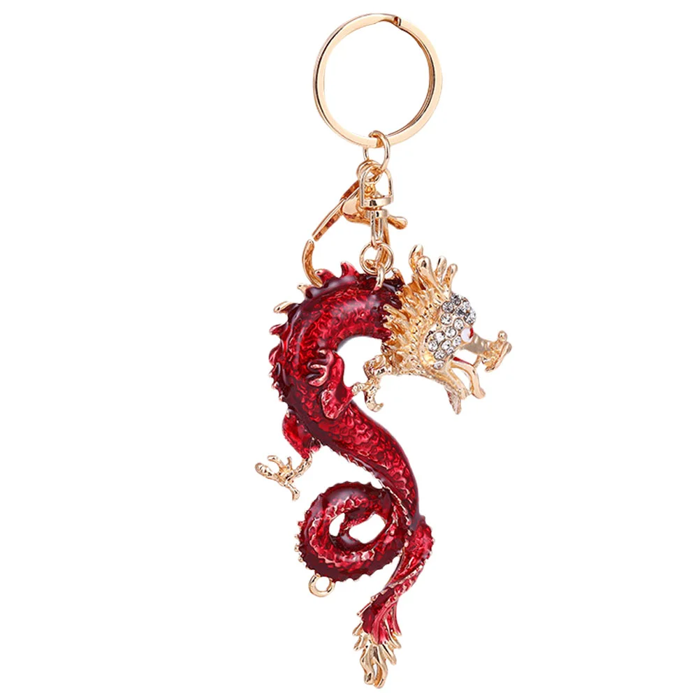 

Rhinestones Dragon Shape Key Chain Bag Hanging Pendant Decorative Key Chain Party Gift