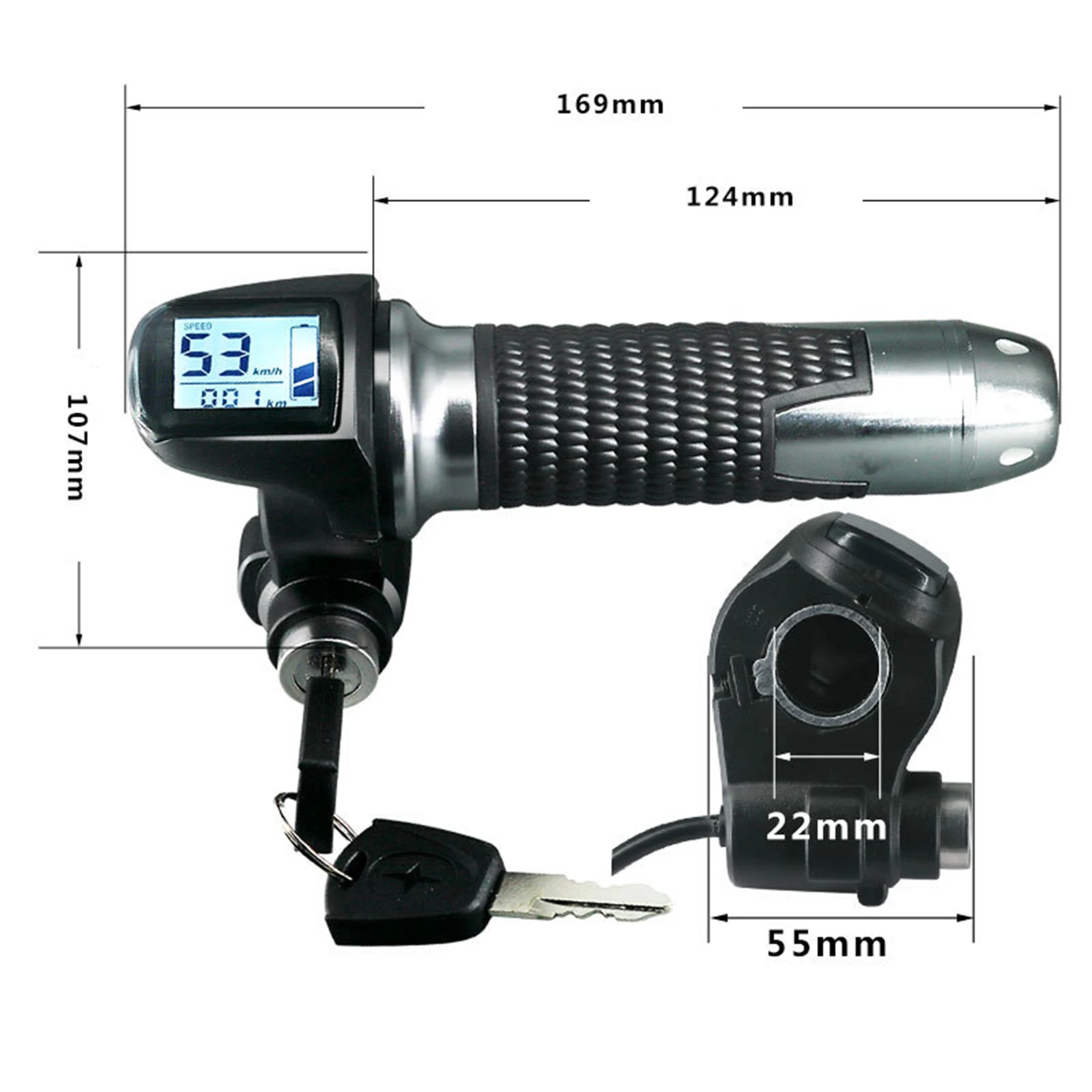 

Transfer Handle Bicycle Handlebar 72V RIDE Rubber 1.7M 36V 48V 60V 6PIn ABS Brand New Display Electric Bicycle