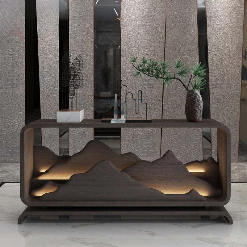 Новая консоль в китайском стиле современный фойе домашний вид сбоку шкаф для