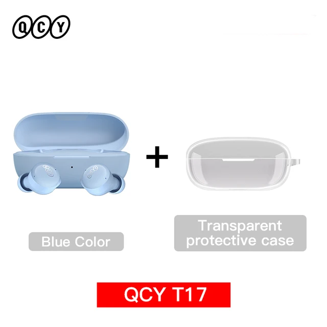 QCY T17 blue + case