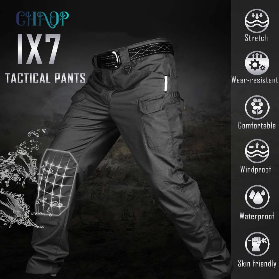 2022 Tactical Pants Men IX7 City Military SWAT Combat Army Pants Casual Men Hiking Outdoor Camping Cargo Waterproof Pants New