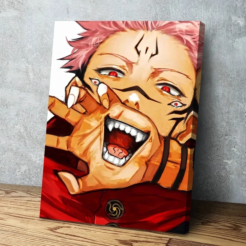 

Wall Art Canvas Prints Japan Anime Jujutsu Kaisen Angry Boy Painting Home Decor Pictures Modular No Frame For Office Poster Art