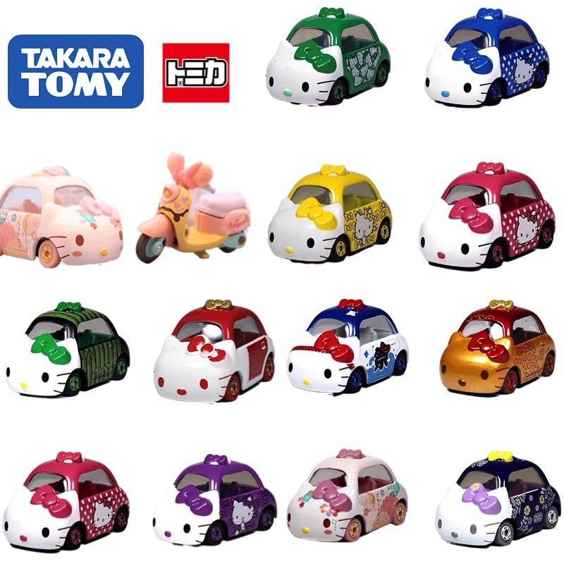 

TAKARA TOMY Anime Alloy Toy Car HelloKitty Limited Mickey Car Girl Model Car Decoration Kawaii Cute Birthday Surprise Gift