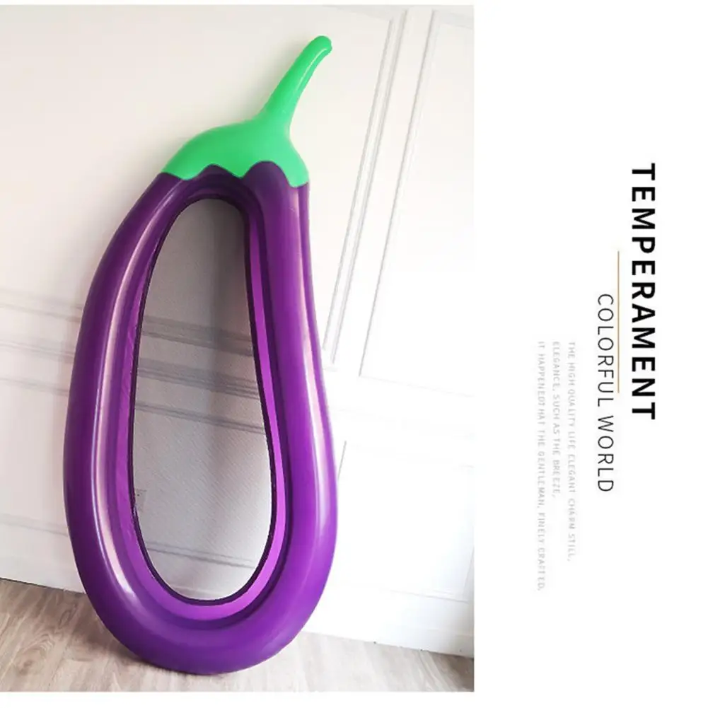 

Inflatable Eggplant Floating Row Floating Bed Swimming Float Lounge Chair Summer Water Toyn