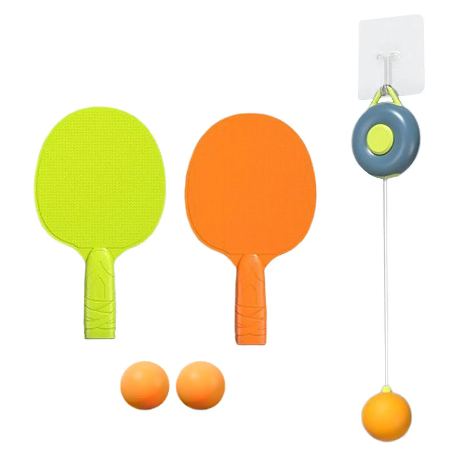 

Tennis Trainer Self Training Set Sparring Device Pingpong Balls Paddles Set for Boys Girls Beginners Parent Kids Interaction