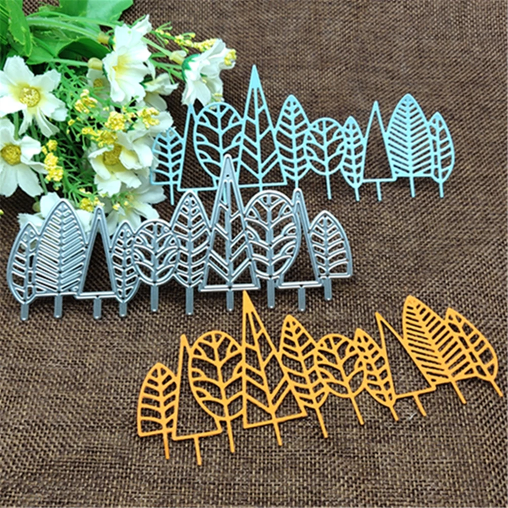 Металлические штампы с листьями форма круглое отверстие этикетка скрапбукинг