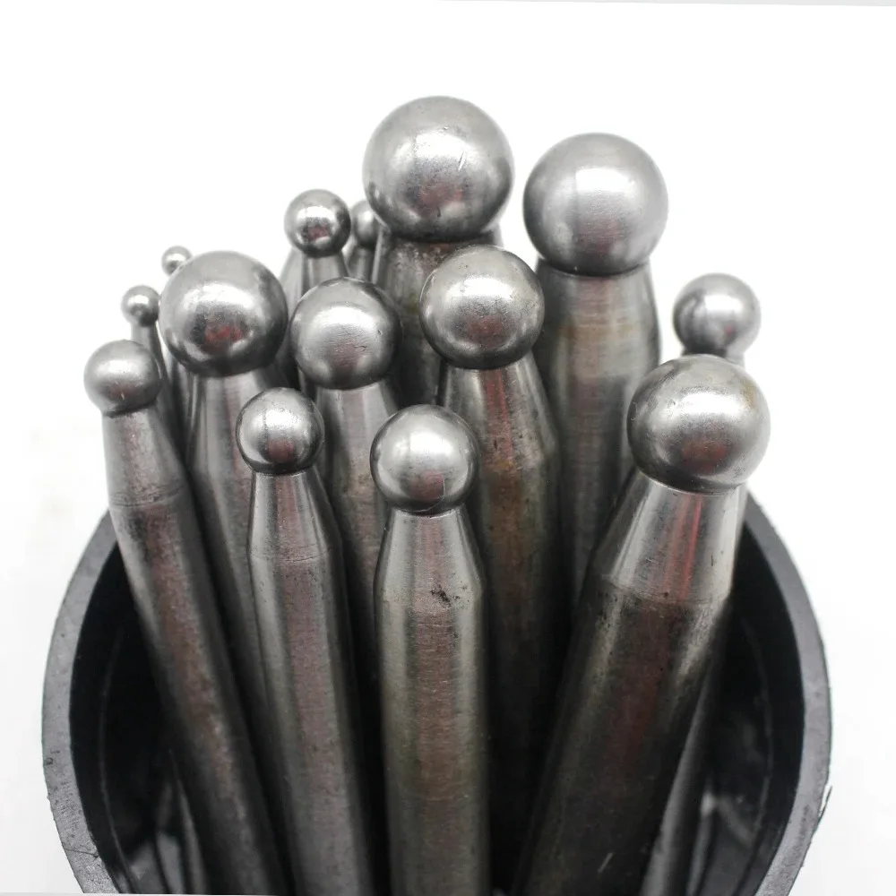 Набор дыроколов для металла 15 шт. формовочные стальные куполообразные блоки