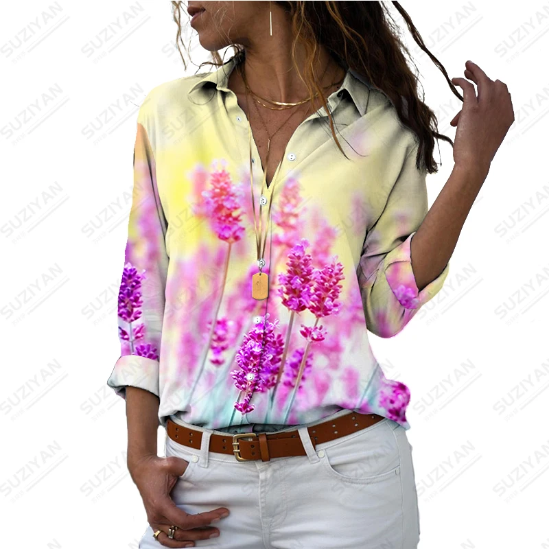 

Women's Long Sleeve Shirt Fashion 3d Printing Long Sleeve Shirt Casual Loose Shirt Simple and Comfortable Ladies Tops