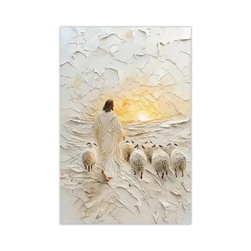 

Иисус Христос Христианское Искусство Плакаты Баранина Пастух Холст Картина Религиозная Вера Настенный Декор Гостиная Спальня Декор Без Рамки