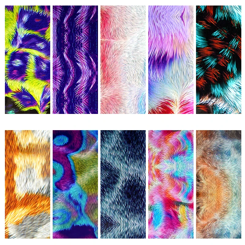 

1 Box 100cm Animal hair Nails Foil Film Sticker Simulation Leopard Print Nail Foils Trend Design Manicure Nail DIY Decor Foils