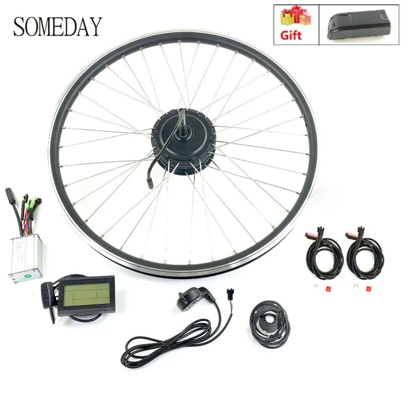 

SOMEDAY 48V 500W Electric Bicycle Conversion Kit with KT LCD3 Display Ebike Rear Rotate Hub Motor Kit with Spoke and Rim