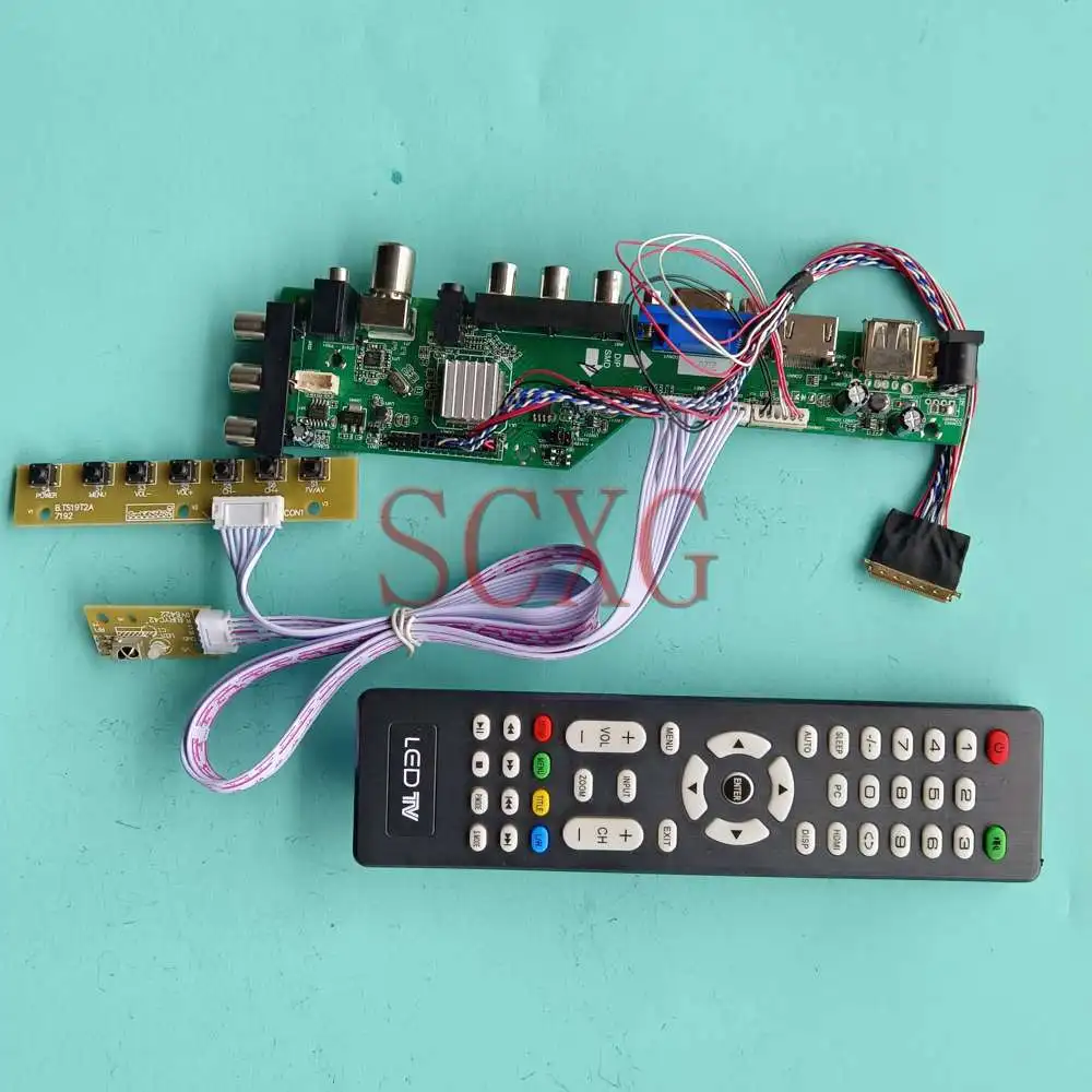 

LCD Controller Driver Board Kit Fit N140BGE-L42 HDMI-Compatible VGA AV USB 14" LVDS 40 Pin 1366 768 Digital Signal DVB Matrix