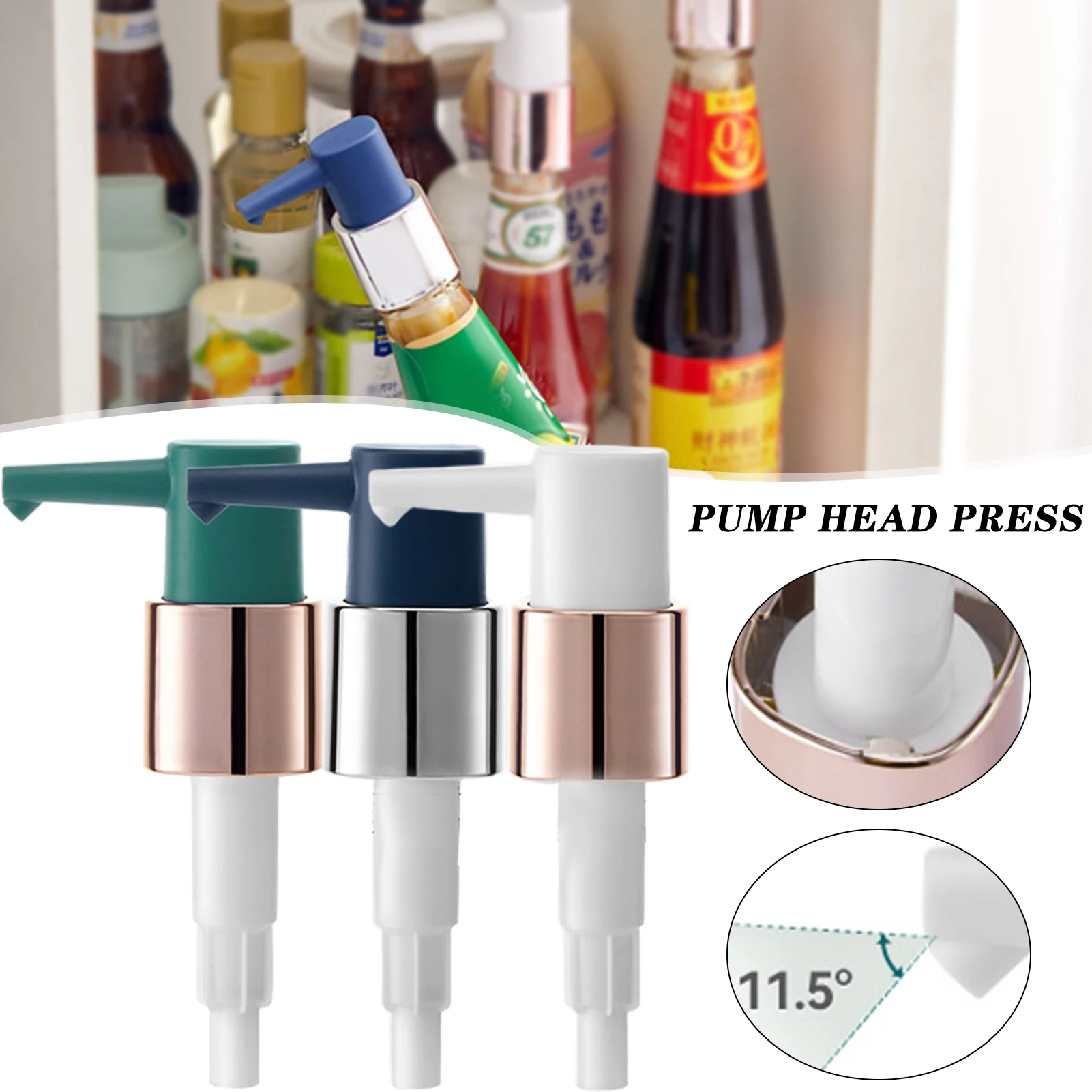 

Spice Pump Head Press Oyster Sauce Nozzle Dispensers Leakproof Oil Bottle Accessories Kitchen Tools