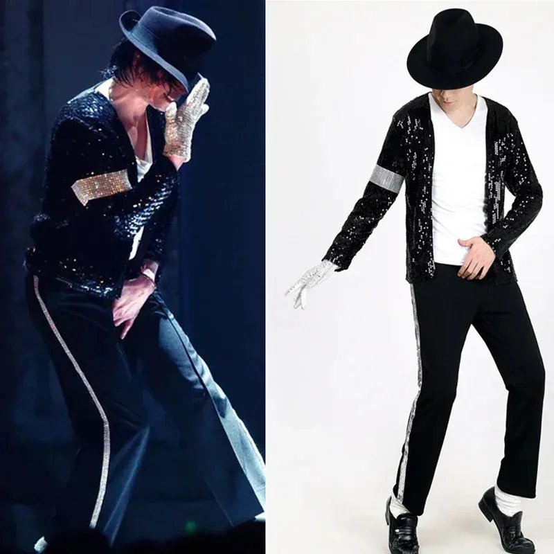 Фото Пальто MJ Michael Jackson, джинсовая куртка Billie, перчатки, детский праздничный костюм для косплея, одежда, детские комплекты 2024, футболка NM28 №1