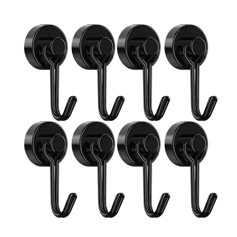 

Магнитный крючок из нержавеющей стали, черный, 8 штук