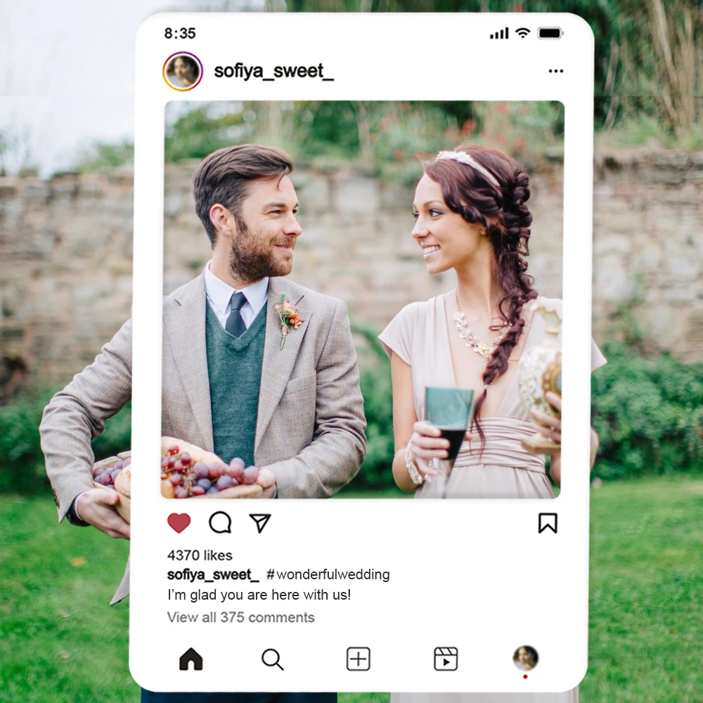 Фотостенд для социальных сетей фотостенд фоторамка на заказ рамка Insta огромная
