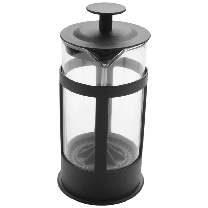 5X French Press Coffee & Tea Maker 12Oz, Thickened Borosilicate Glass Coffee Press Rust-Free And Dishwasher Safe
