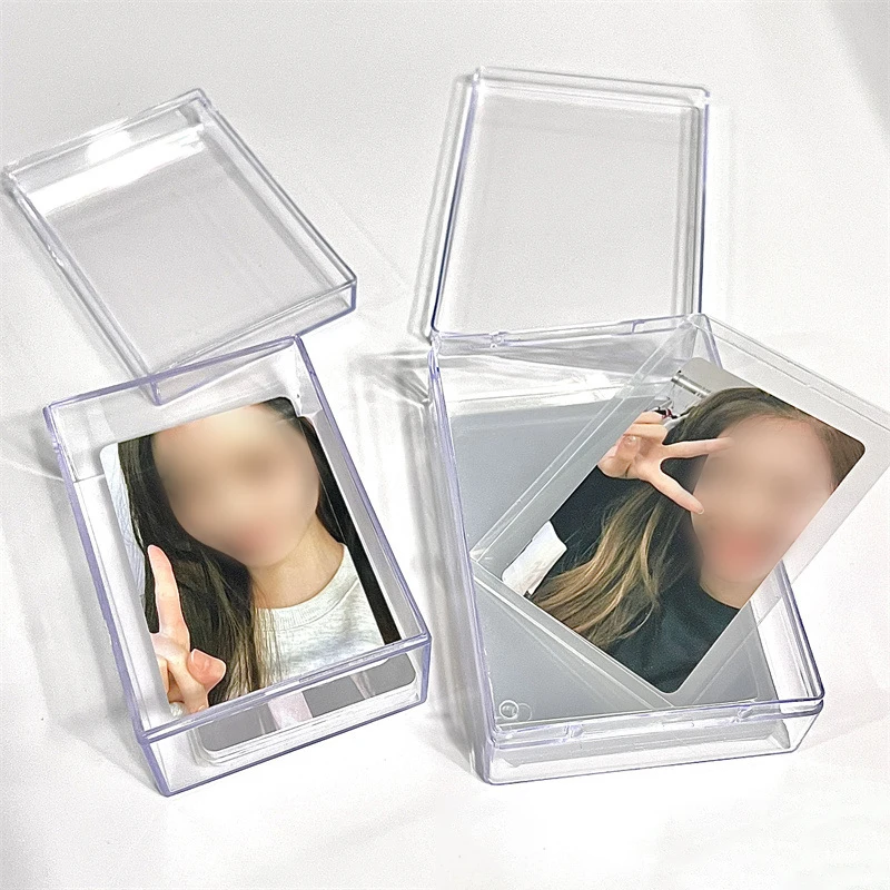 

1Pc Portable Kpop Photocards Toploader Collect Box Small Card Storage Box Classification Box School Stationery