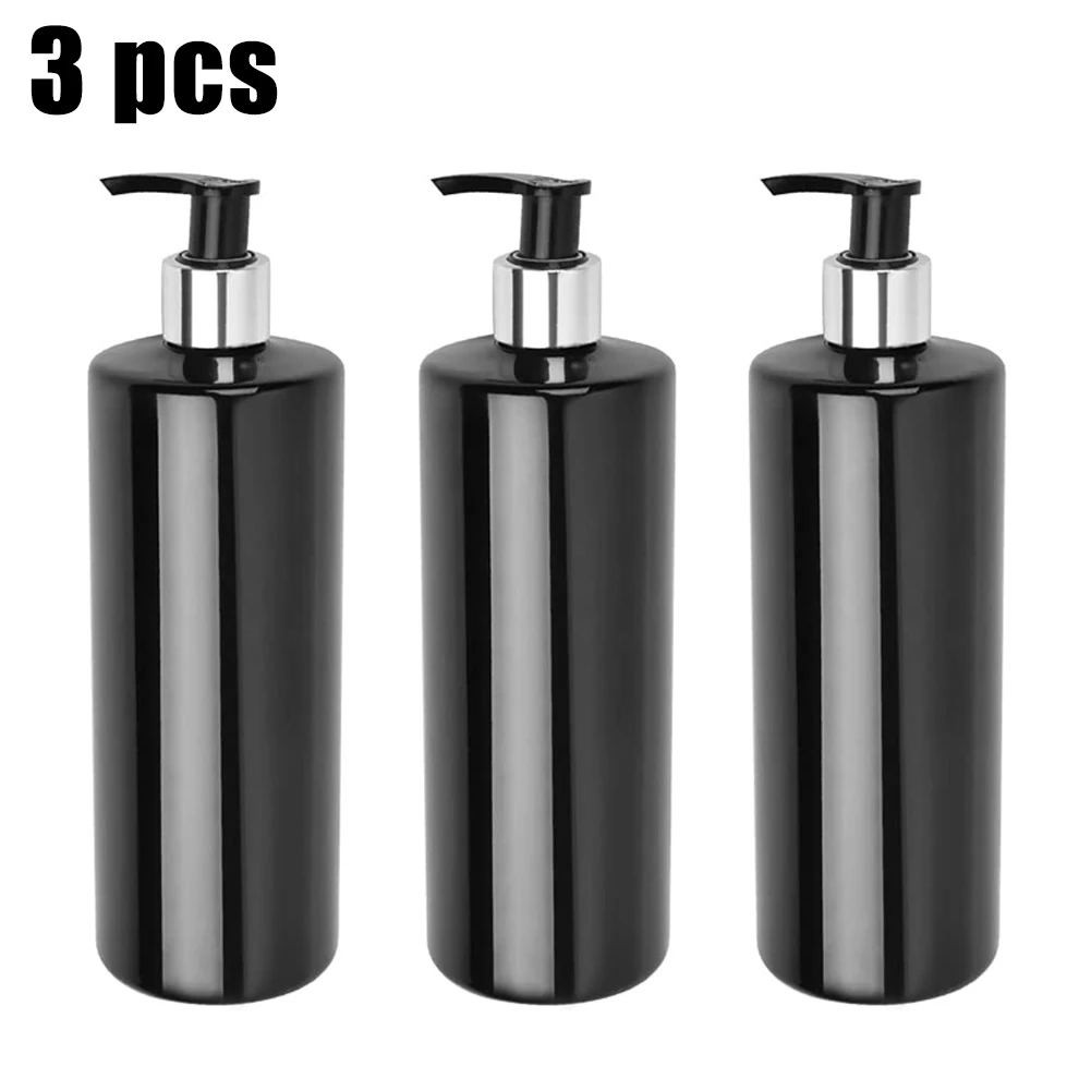 3PCS 500ml Soap Dispensers Bottles PET Refillable Shampoo Lotion Bottles With Pump Dispensers Bathroom Portable Soap Dispensers