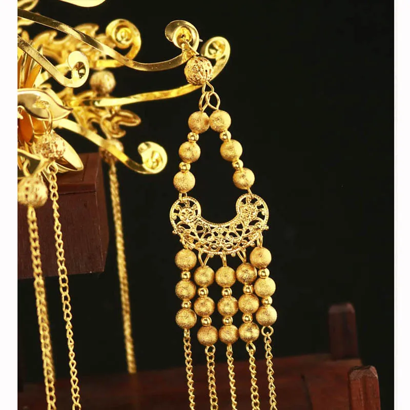 Роскошные золотые короны невесты с Фениксом для женщин свадебная Королевская