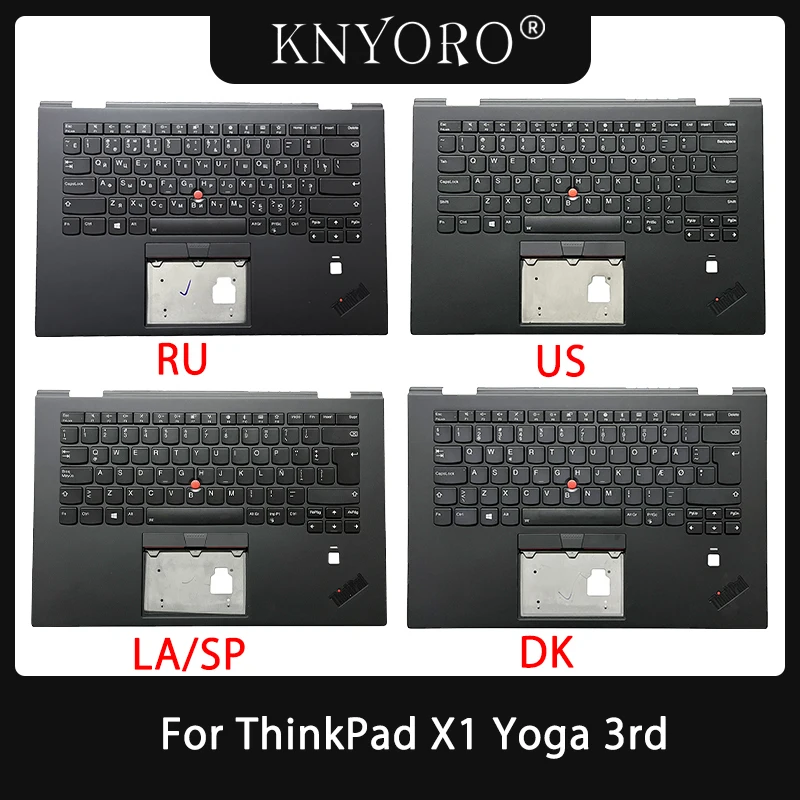

Brand NEW RU/US/LA/SP Latin Spanish Keyboard Backlight Laptop Top Case For ThinkPad X1 Yoga 3rd Gen Palmrest Upper Cover Black