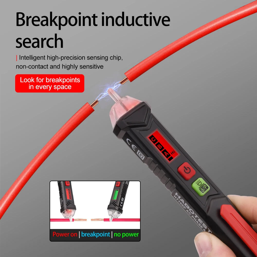 Бесконтактный тестер напряжения HT100 высокочувствительный электрический датчик