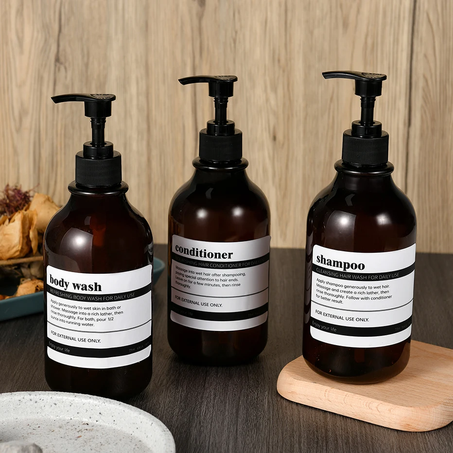Waterproof Labels for Shower Bottles Bathroom Hand Soap Dispenser Label Stickers Bottle Label for Soap Lotion Shampoo Conditione images - 6
