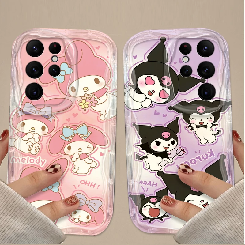 Фото Чехол Sanrio Kuromi My Melody Wave для Samsung Galaxy S25 S24 Ultra S23 S22 S21 Plus FE A56 A36 A26 A16 A06 A15 A25 A35 A55 5G №2