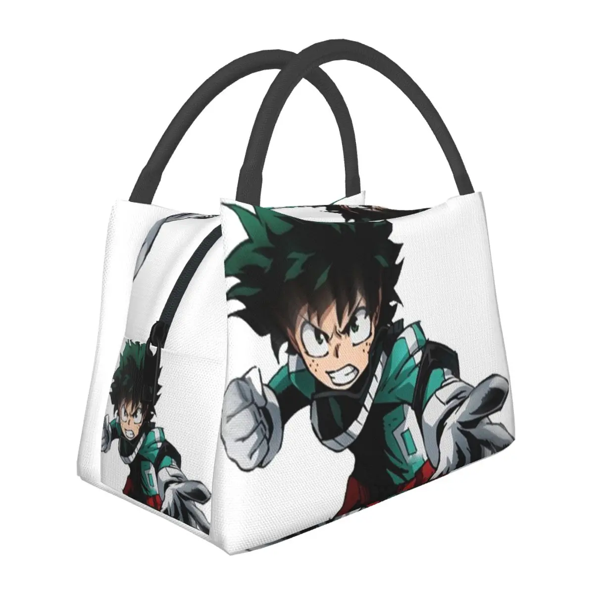 

Izuku Midoriya Deku Lunch Bag My Hero Academia Kawaii Lunch Box For Men Office Cooler Bag Oxford Print Thermal Tote Handbags