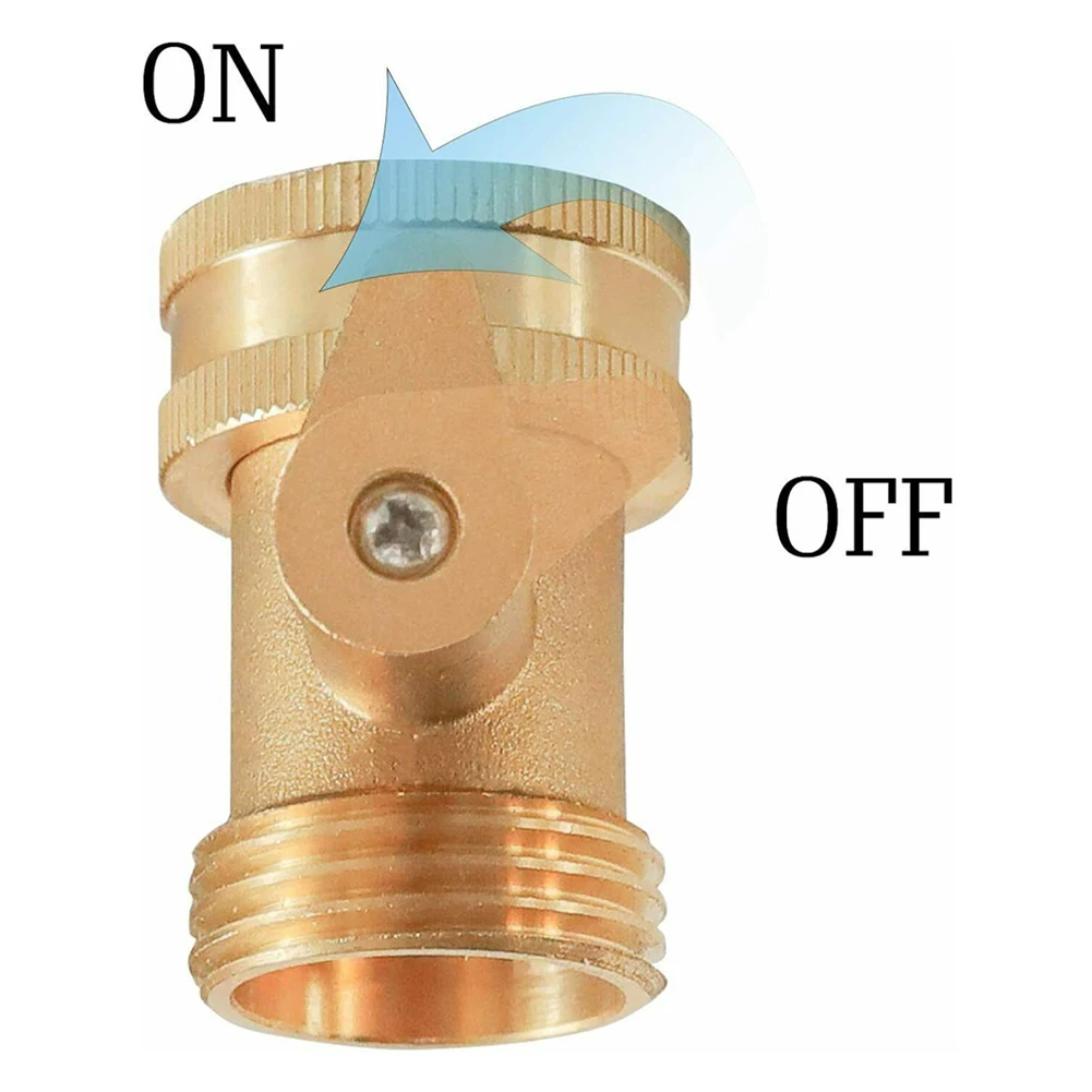 

GHT 3/4 Inch Hose Connector With Switch Brass Garden Hose One-way Ball Valve Garden Water Pipe Shut-off Valve Faucet Connector