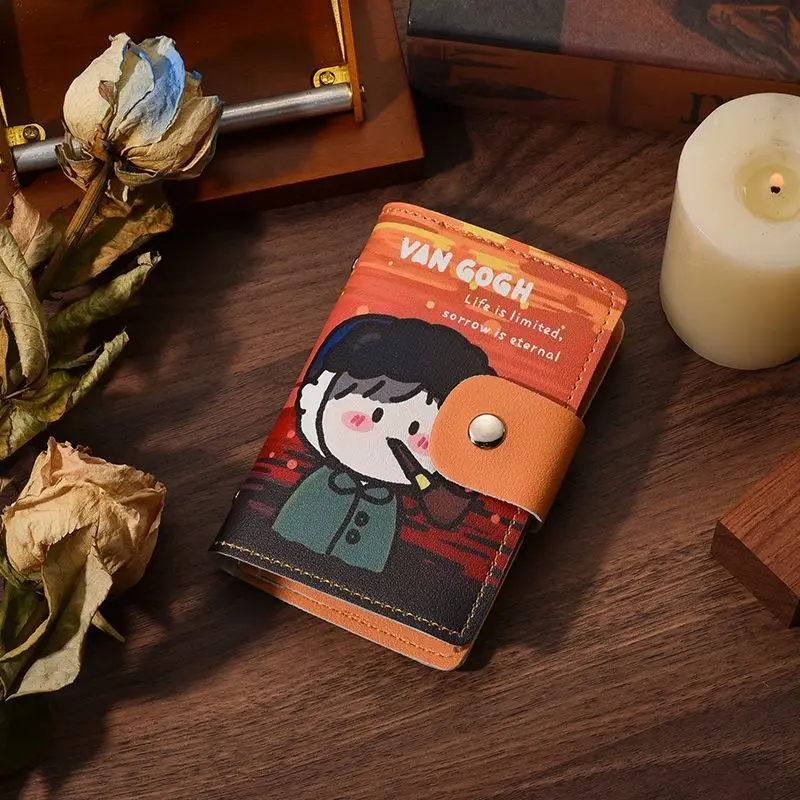 Cute Card Bag Female Small Multi-Card Large Capacity Purse Anti-Theft Brush Driver'S License Set Short Wallet