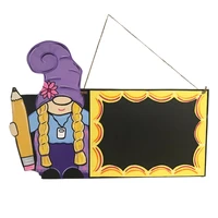classroom teacher gnome chalkboard sign hanging chalk board pendant for kindergarten course wedding message memo sign