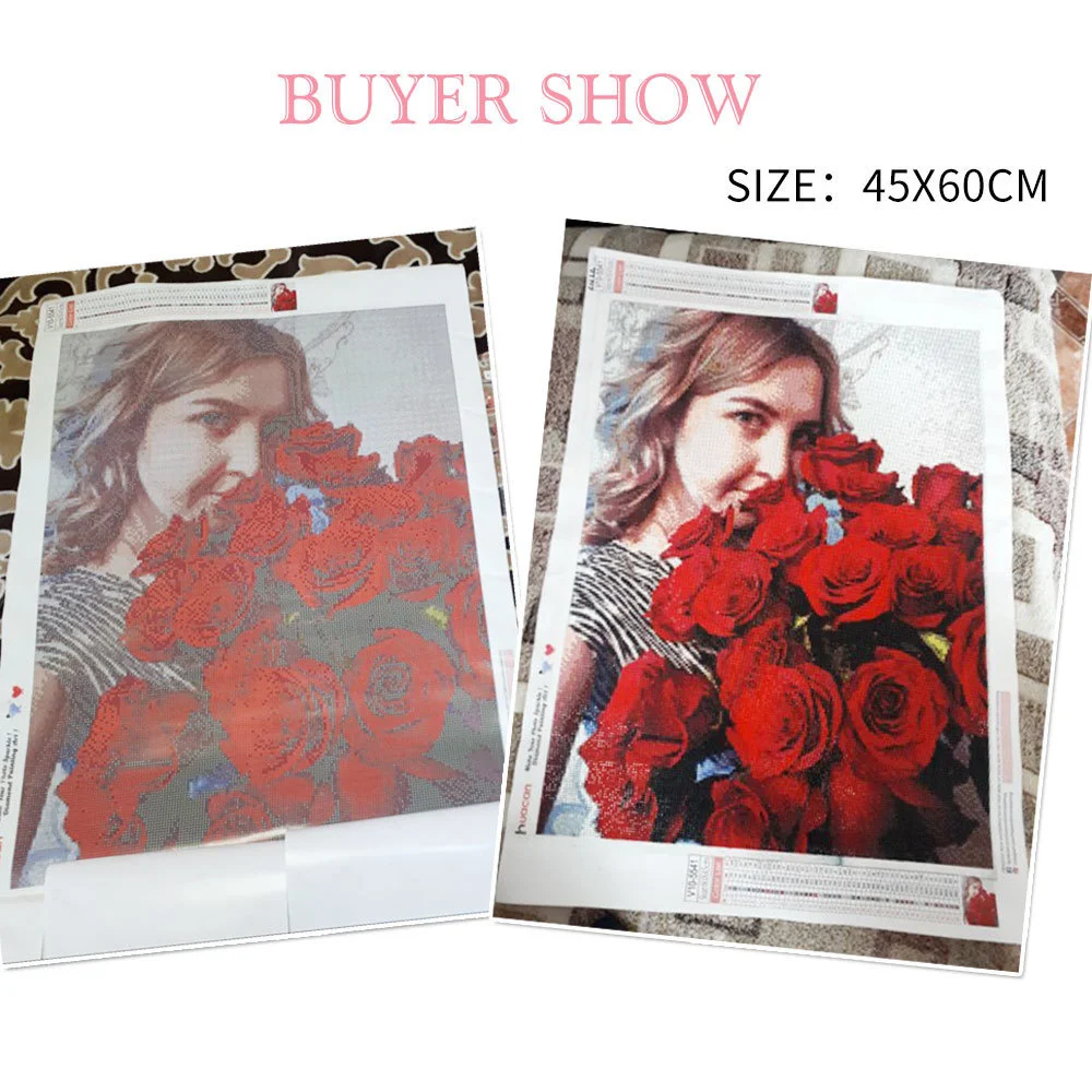 huacan фото обычай алмазная живописи пяльцев полной площади картину страз DIY