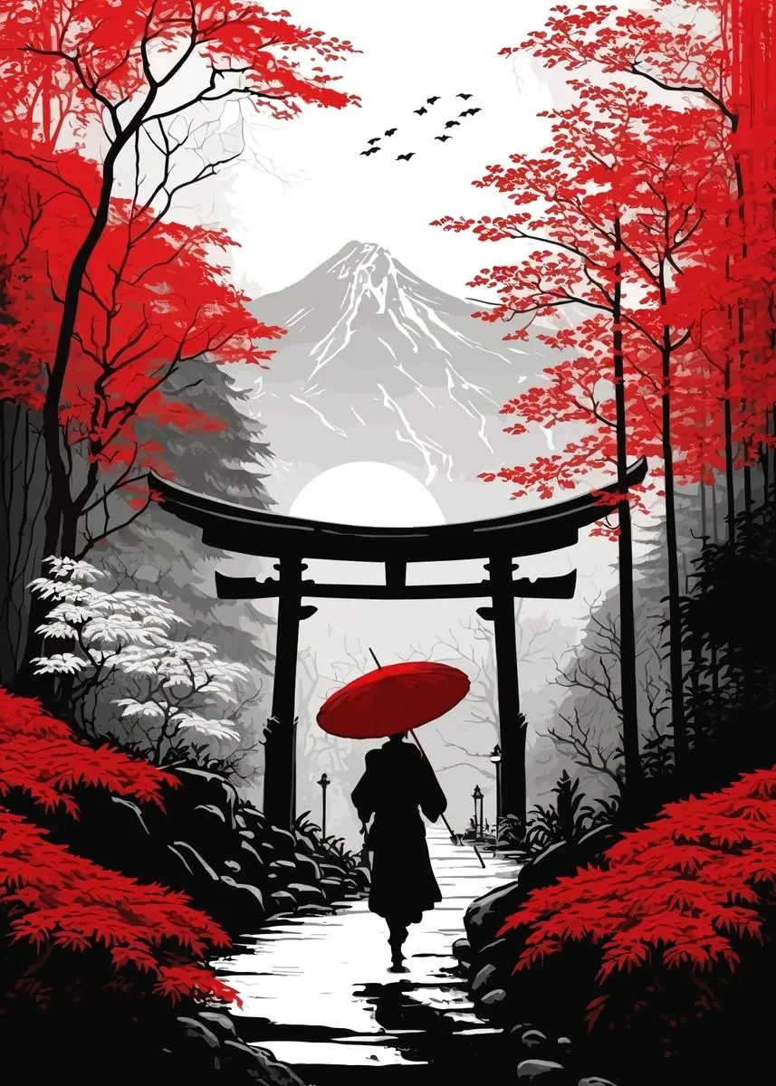 

Настенная картина "Японский пейзаж", канвас