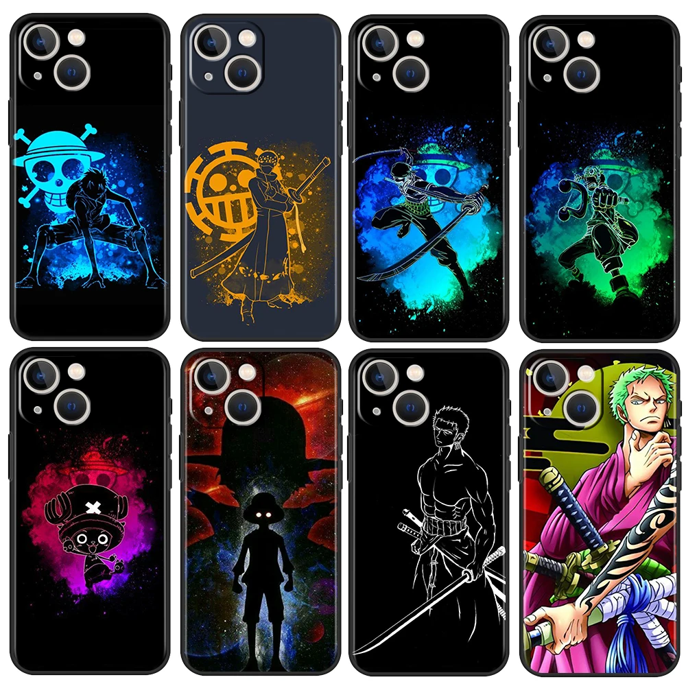 

One Piece Anime For Apple iPhone 13 12 Pro Max Mini 11 Pro XS Max X XR 8 7 6 Plus SE 5S Soft Black Phone Case Funda Coque Cover