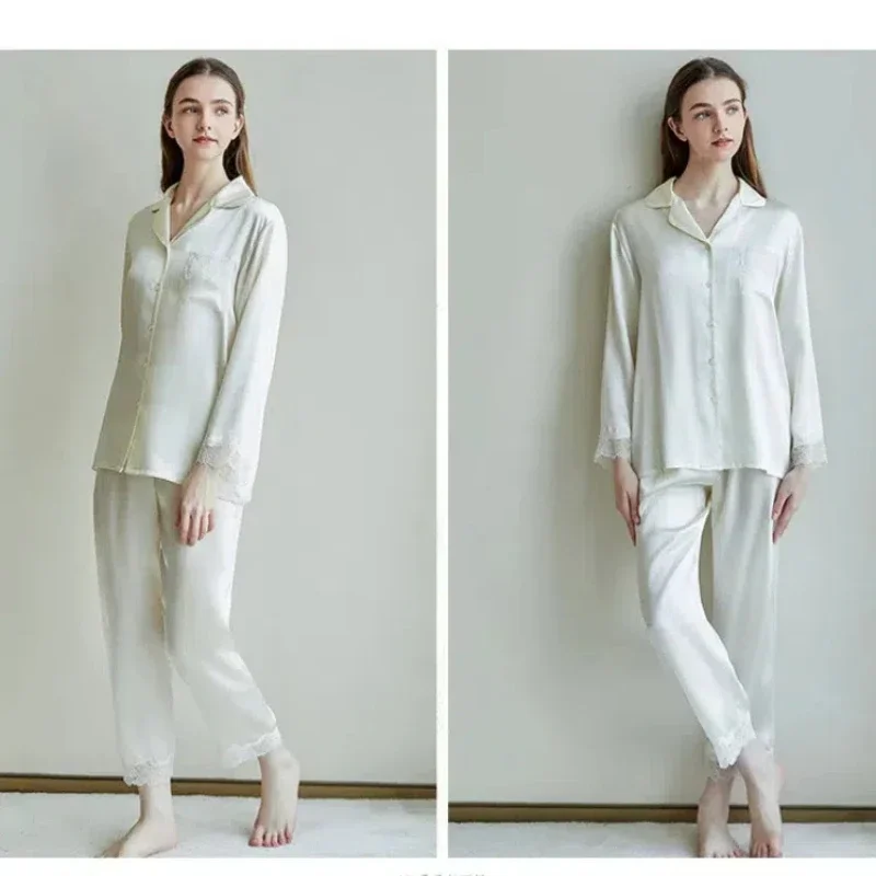 100% шелковое кружево шелковицы женская одежда для сна шелковый корейский