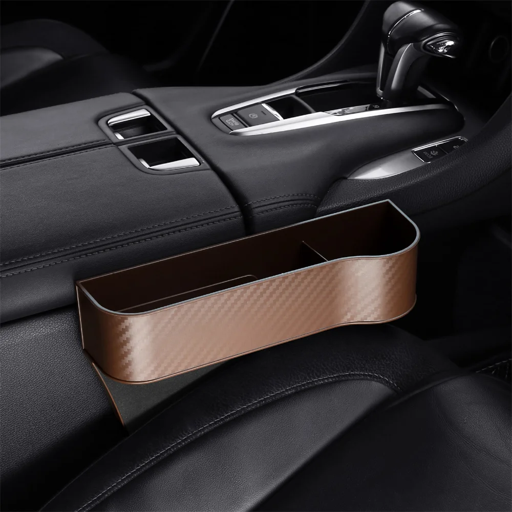 

1/2PC Car Seat Gaps Organiser Waterproof Durable Pu Leathe Front Seat Side Seat Gap Filler Storage Box Organizer Car Accessories