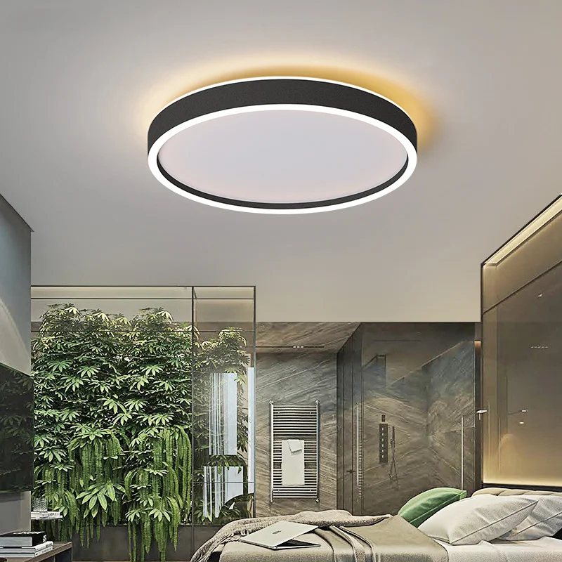 

LED Dimmable New Modern Ceiling Lights With Remote For Living Dining Study Room Bedroom Corridor Aisle Hall Foyer Lighting Lamps